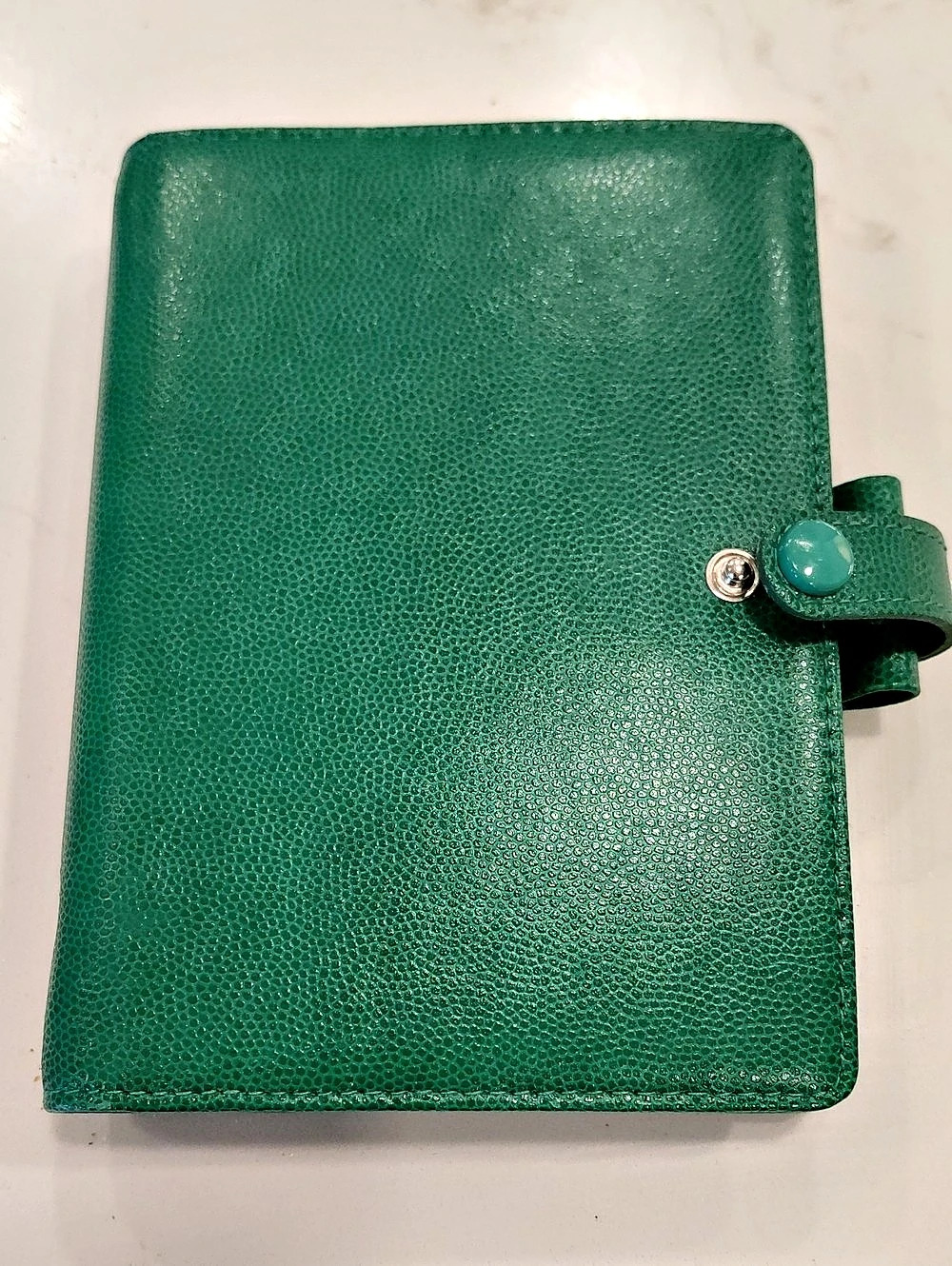 Vintage Filofax Pocket Piccadilly Green Leather Organizer